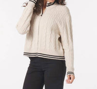 Glyder - Leisure Cable Knit Zip Up Pullover