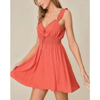 Lumiere - Eyelet Ruffle Cami Dress