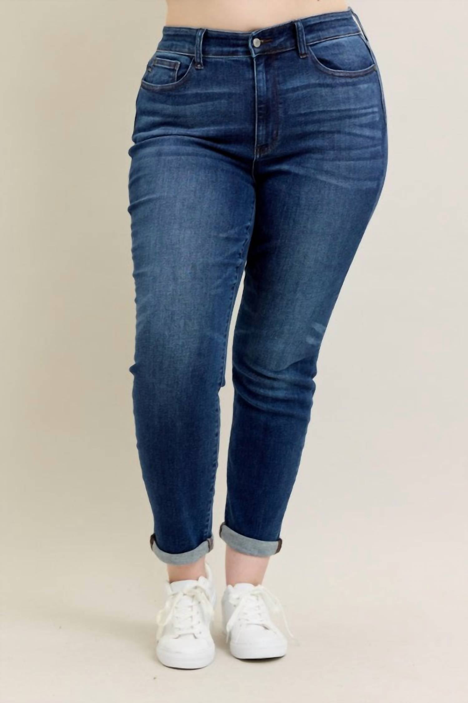 Judy Blue - Core Cuffed Slim Fit Jeans