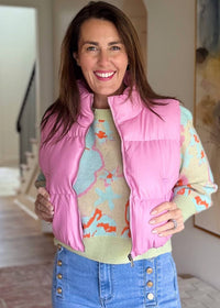 Double Zero - Petal Puff Zip Up Vest