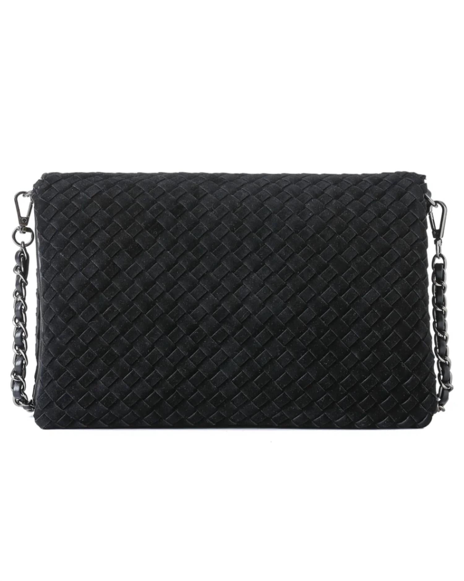 Haute Shore - Women's Lexi Woven Suede Crossbody Bag