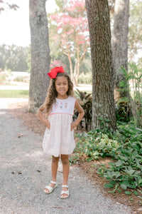 KREWE Popsicle Trio Swiss Dot Dress in white - kids' dress