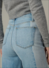 Joe'S Jeans - Mia Pieced Two Tone Wide Leg Jeans