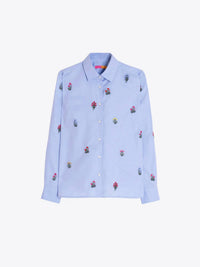 Vilagallo - Embroidered Flowers Shirt