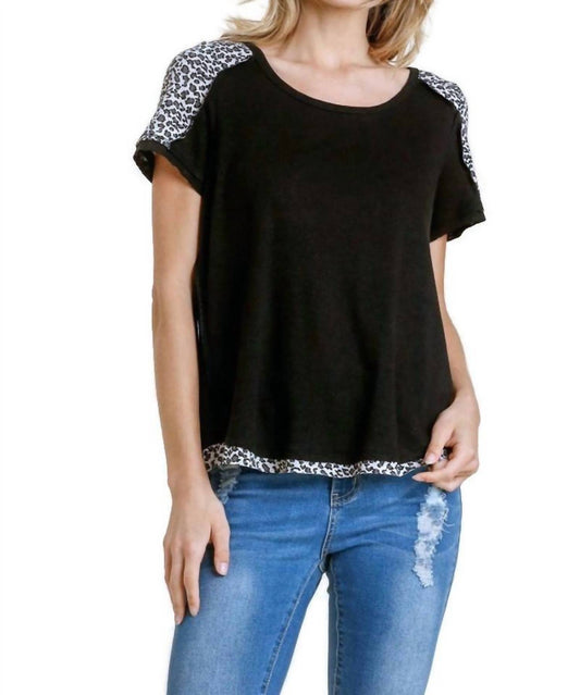 Umgee - Leopard Trim Top