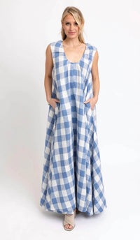 Karlie - Buffalo Check Scoop Maxi Dress