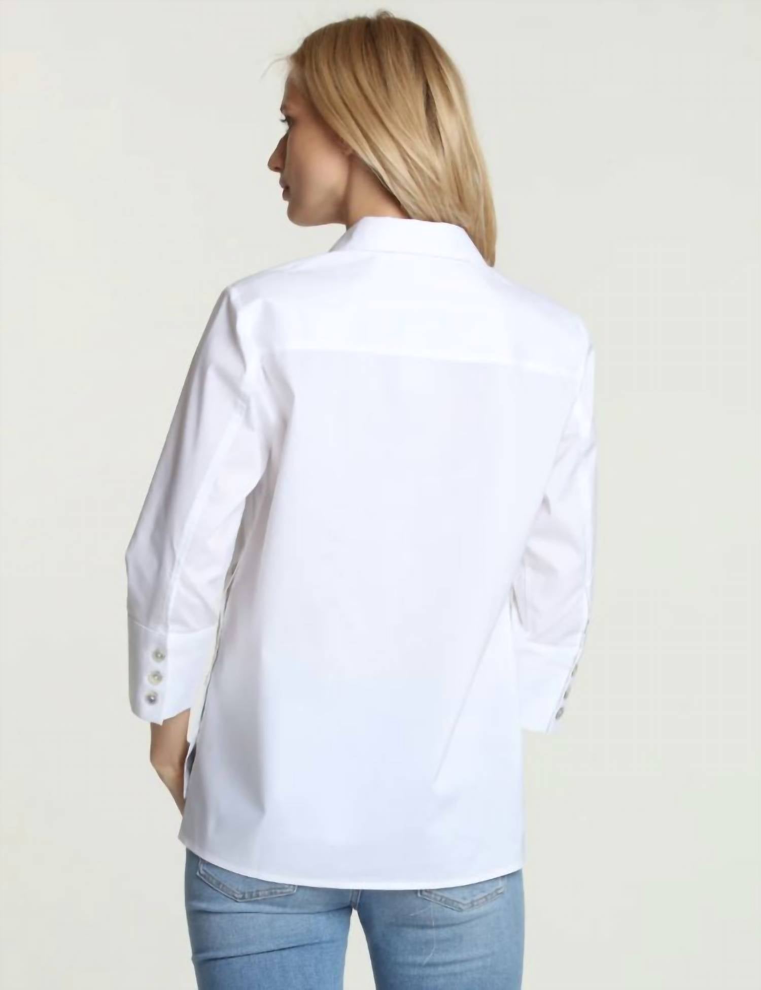 Hinson Wu - Maxine Quarter Sleeve Button Up Shirt