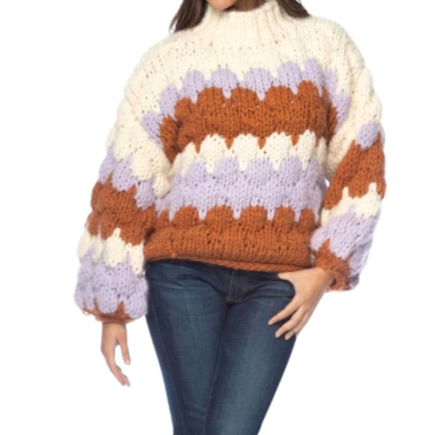 Tolani Graylin Long Sleeve Sweater in multi color - women's sweater