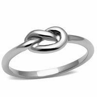 Alamode - Women's Love Knot Stainless Steel Stacking Band Ring