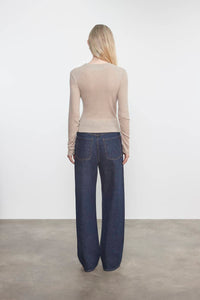 Enza Costa - Cashmere Draped Long Sleeve Crew Top