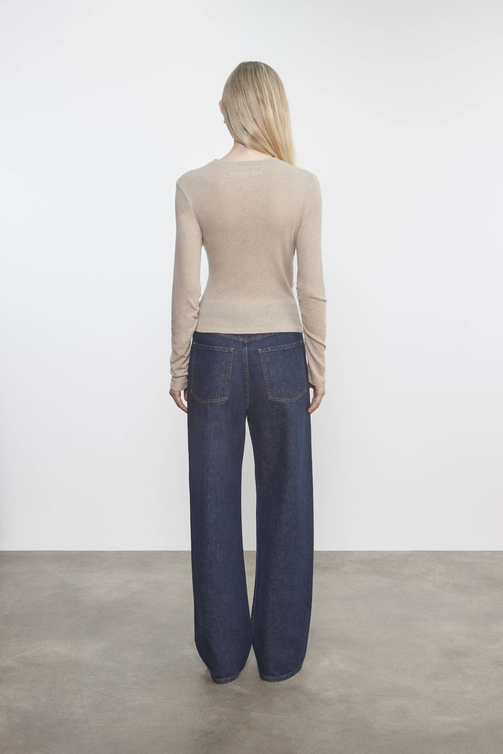 Enza Costa - Cashmere Draped Long Sleeve Crew Top