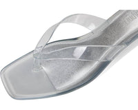 STEVE MADDEN Women's Tracie Y2k Jelly Thong Kitten Heel Sandal in clear - women's sandal - view 6