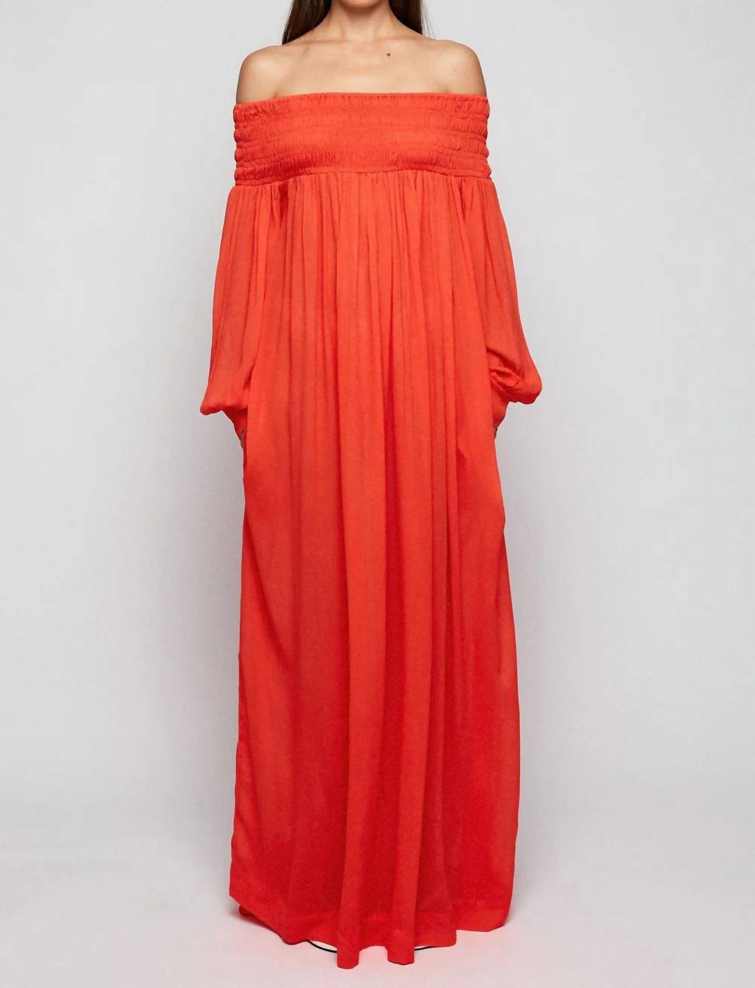S/W/F - Off Shoulder Maxi Dress