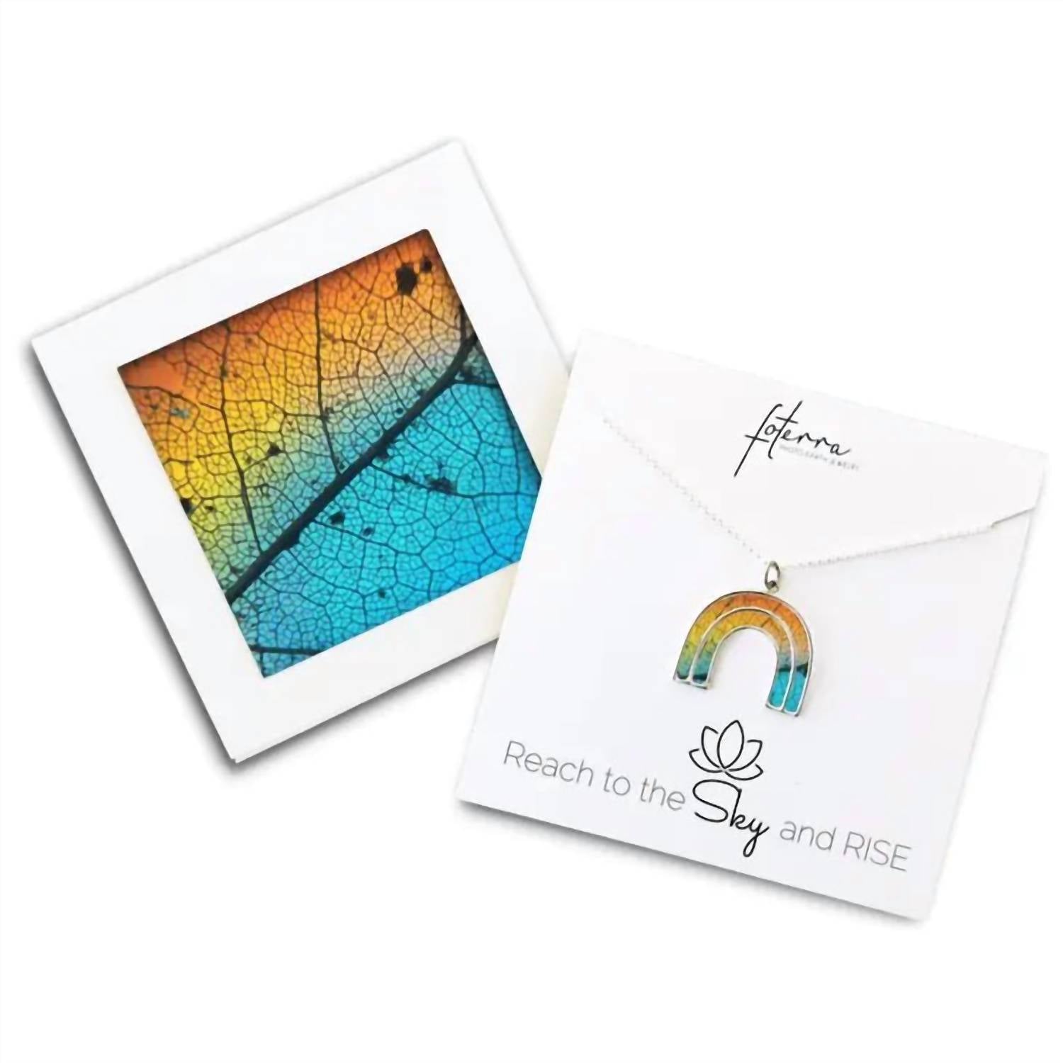 Foterra Jewelry - Women's Rainbow Leaf Necklace