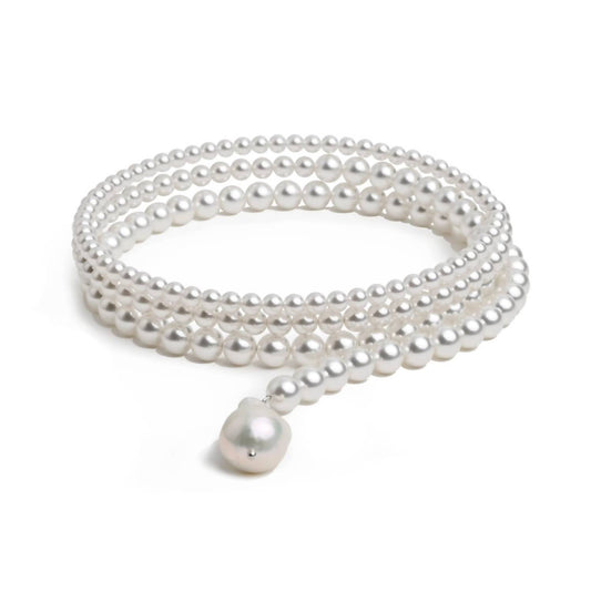 Sahira Jewelry Design - Women's Gretchen Pearl Wrap Necklace