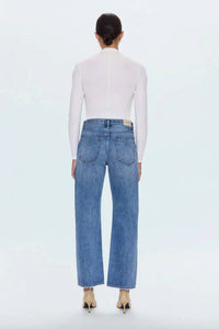 Pistola - Lexi Mid Rise Bowed Straight Jeans