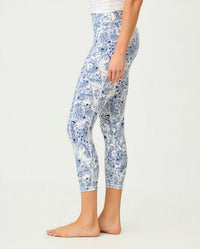 Lilly Pulitzer WEEKENDER HIGH RISE MIDI LEGGING in starlight navy zoology - women's pants - view 4