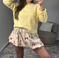 Bailey Rose - Abby Bow Print Bubble Mini Skirt