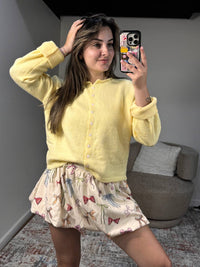 Bailey Rose - Abby Bow Print Bubble Mini Skirt