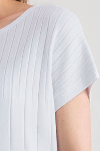 Marble - Wide Neck Short Sleeve Jumper