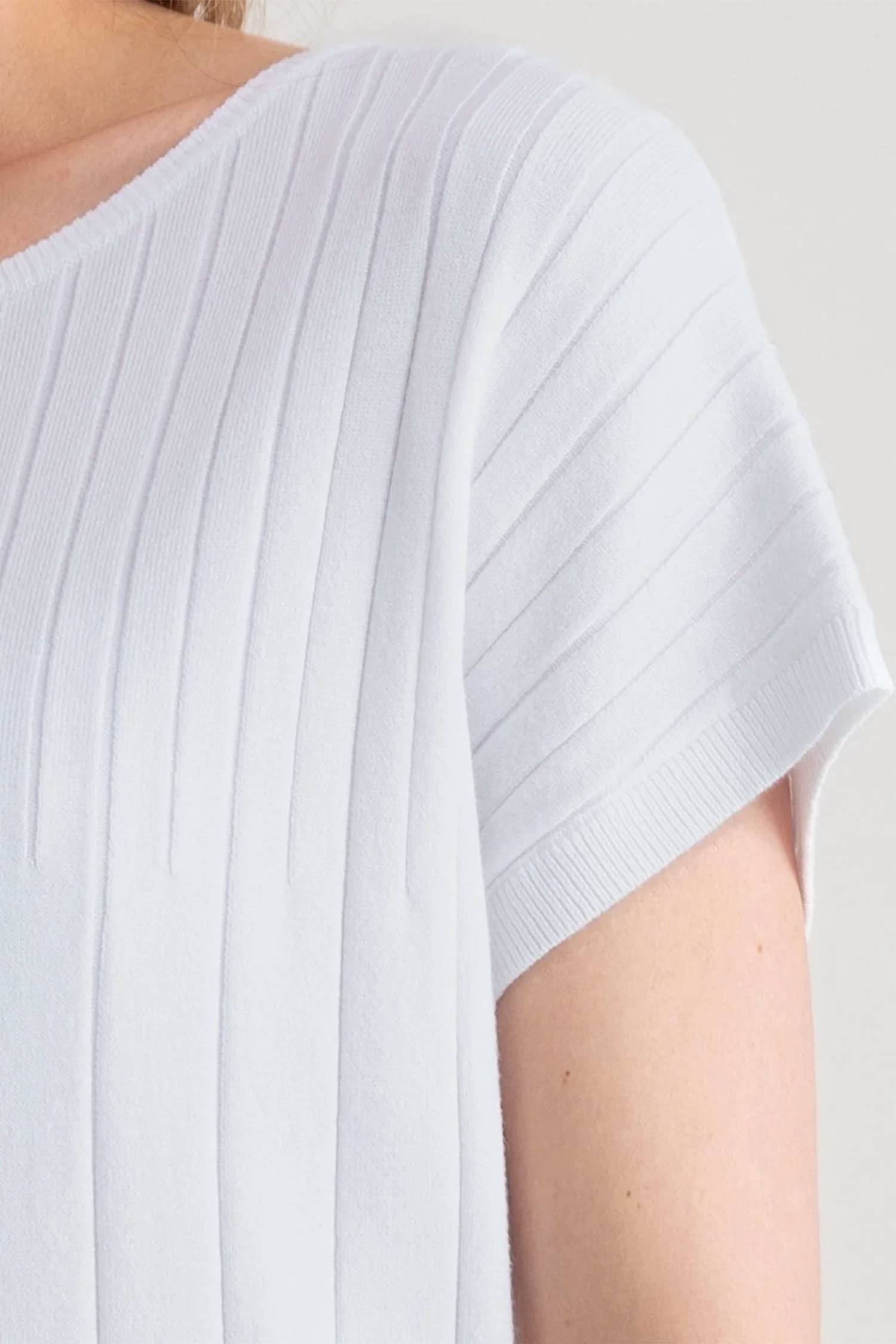 Marble - Wide Neck Short Sleeve Jumper