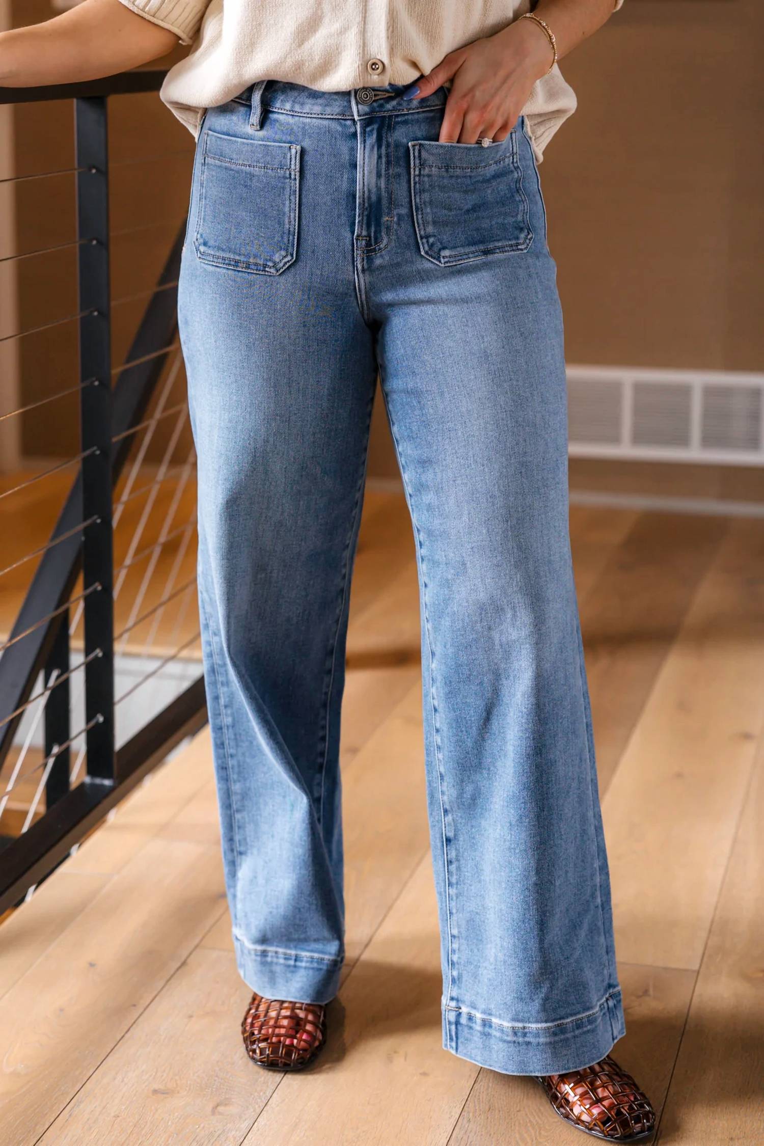 Hidden - Nori High Rise Wide Leg Jean