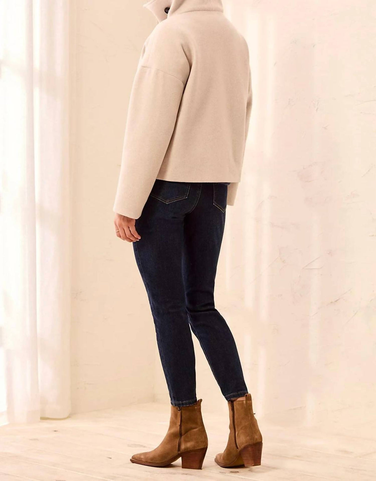 Tribal - Lofty Chic Funnel Neck Jacket
