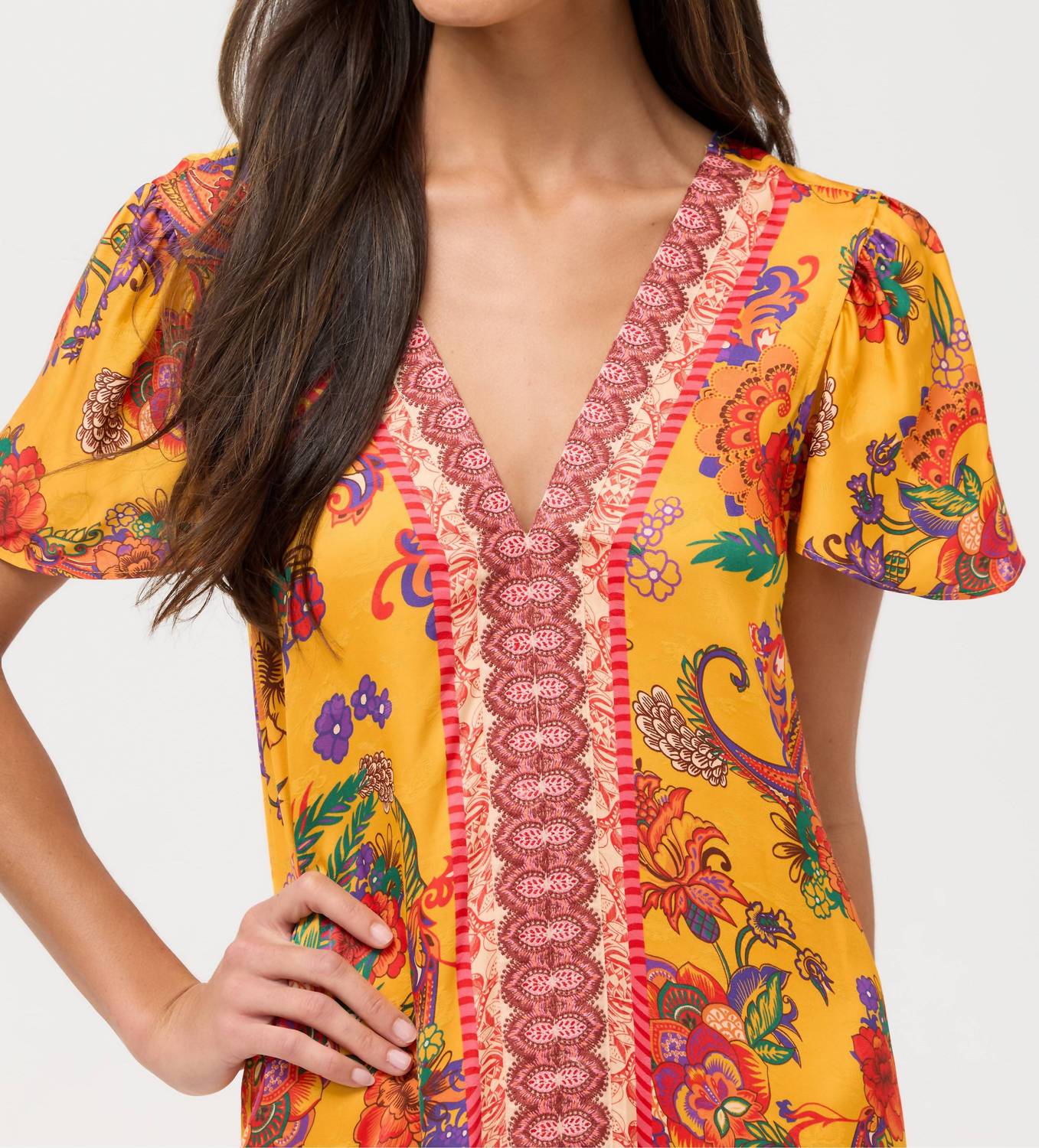 Johnny Was MIDI EVA DRESS in linnea 1 - women's dress - alternate view