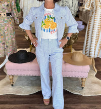 Boho Chic - Swirl Denim Pants
