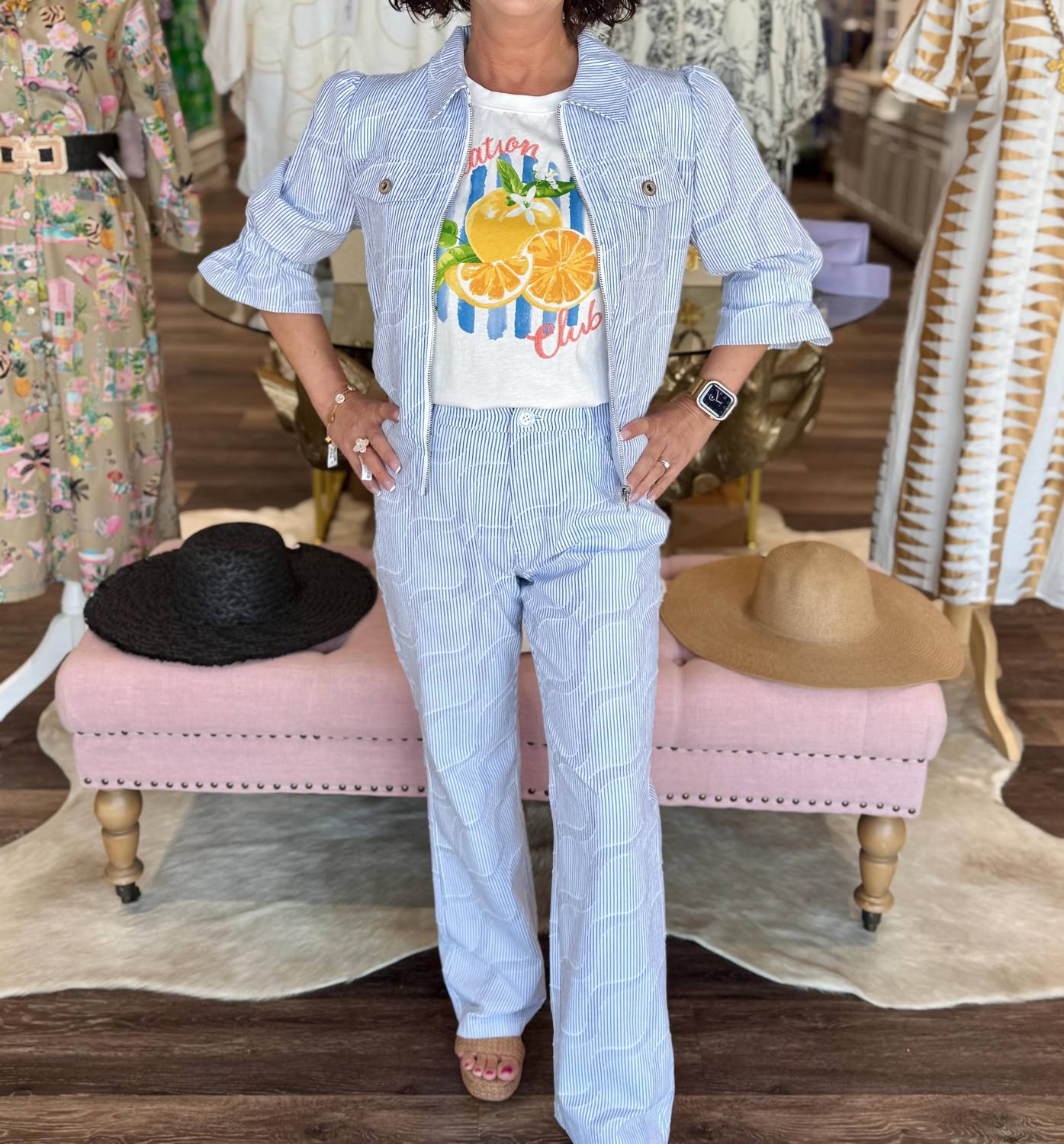 Boho Chic - Swirl Denim Pants