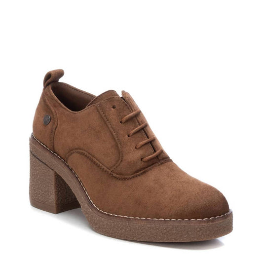 Xti - Women's Suede Heeled Oxfords