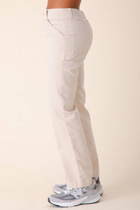 PRAIRIE UNDERGROUND Canvas Utility Pants in natural white - women's pants - alternate view