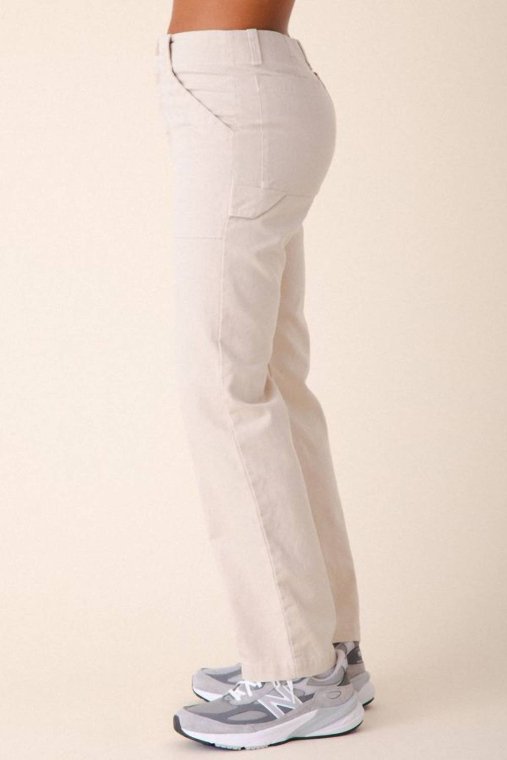 PRAIRIE UNDERGROUND Canvas Utility Pants in natural white - women's pants - alternate view