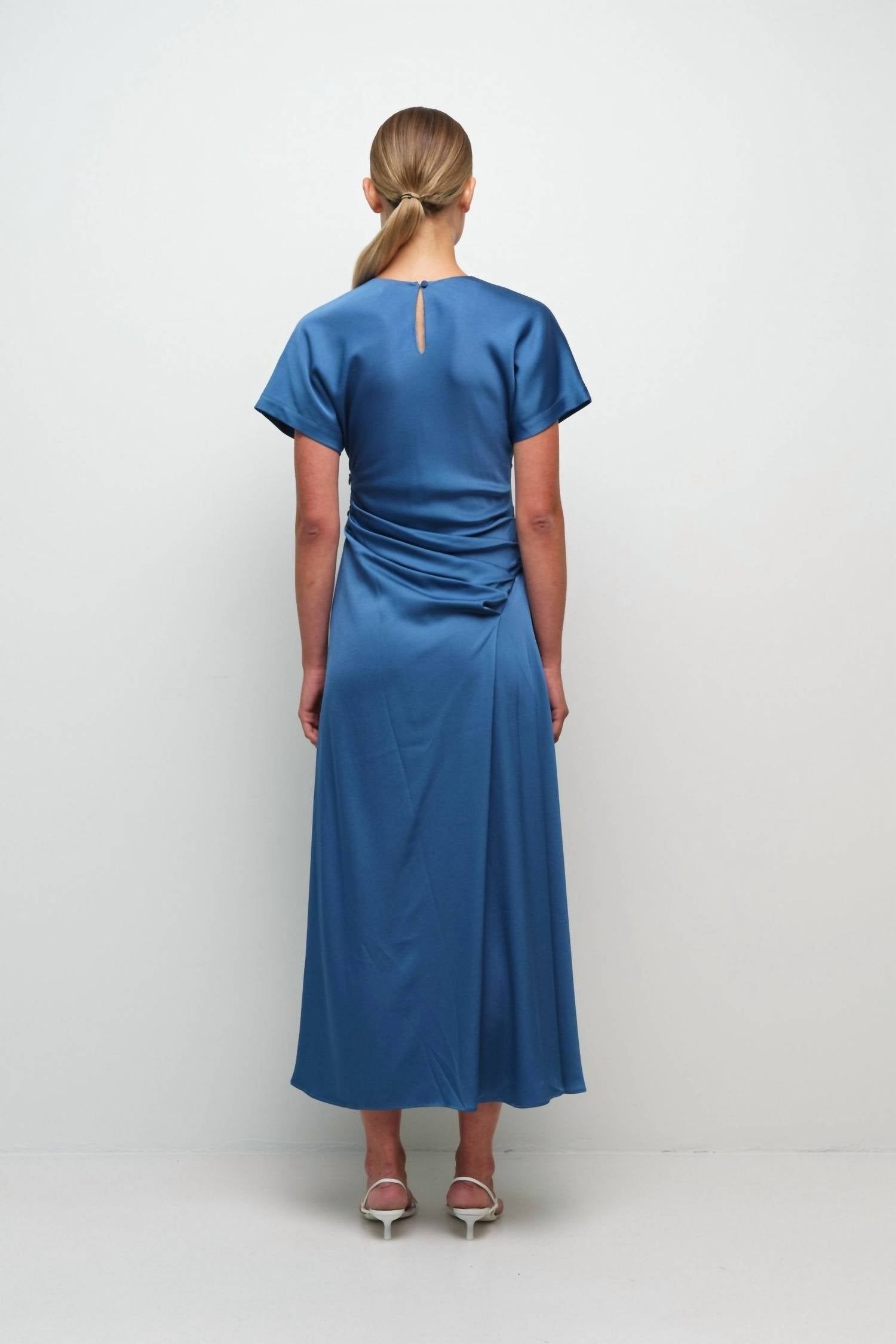 Simkhai - Marabella Short Sleeve Draped Midi Dress