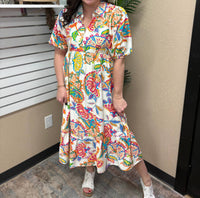 Umgee - Paisley Print Maxi Dress