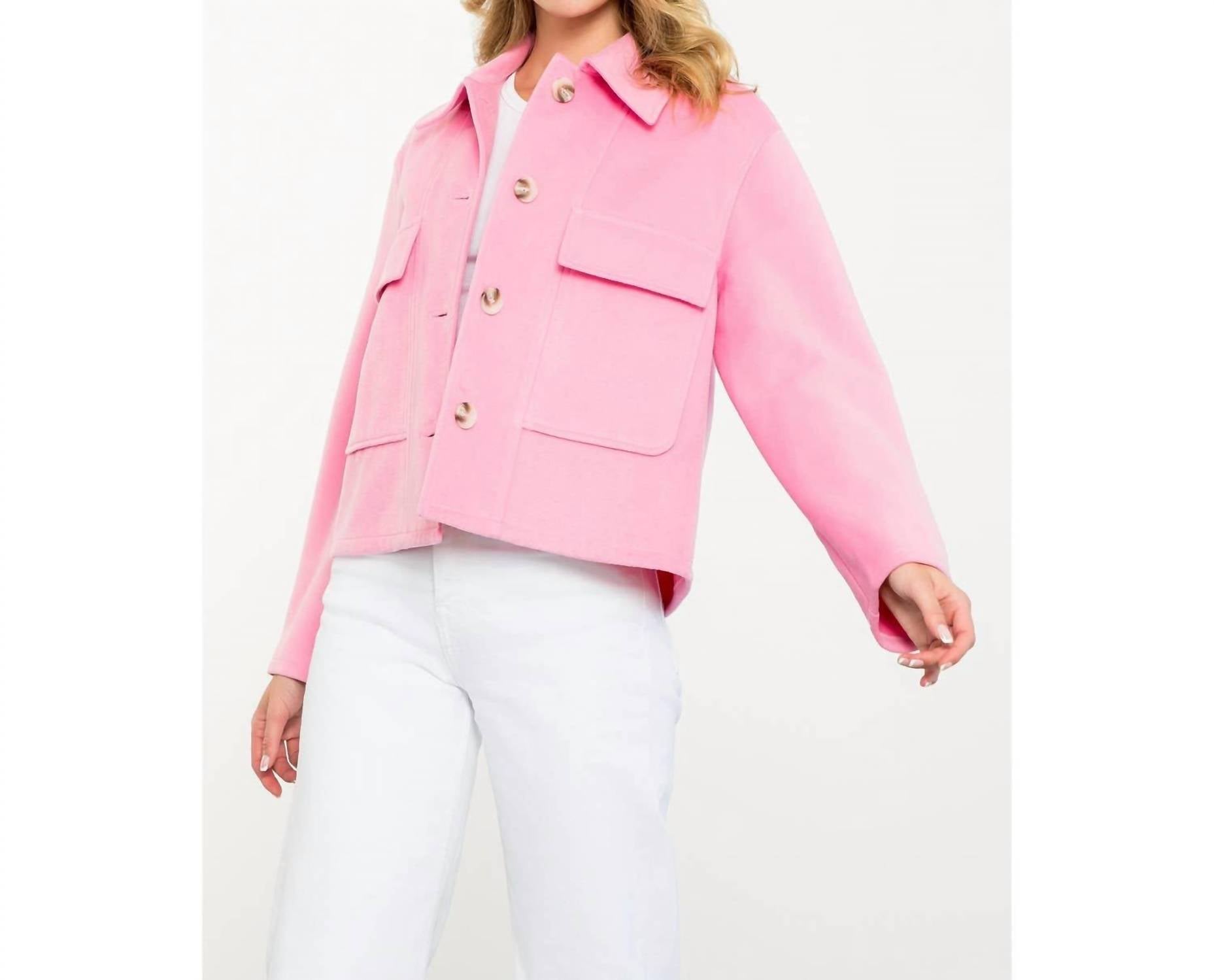 THML Button Up Jacket in pink - women's jacket - view 4