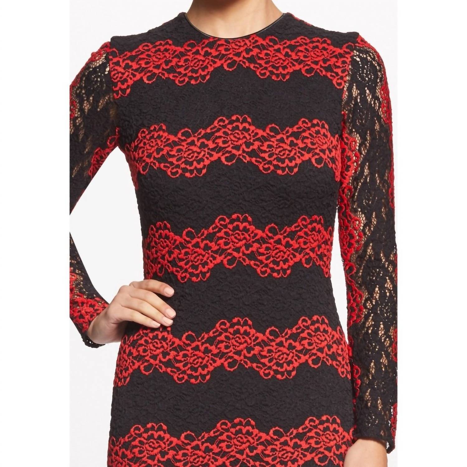 Dress The Population - Morgan Lace Long Sleeve Dress