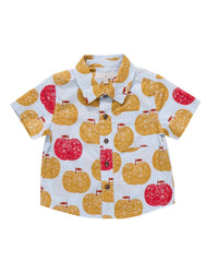 PINK CHICKEN Jack Polo Shirt in gold apples - kids' shirt - alternate view