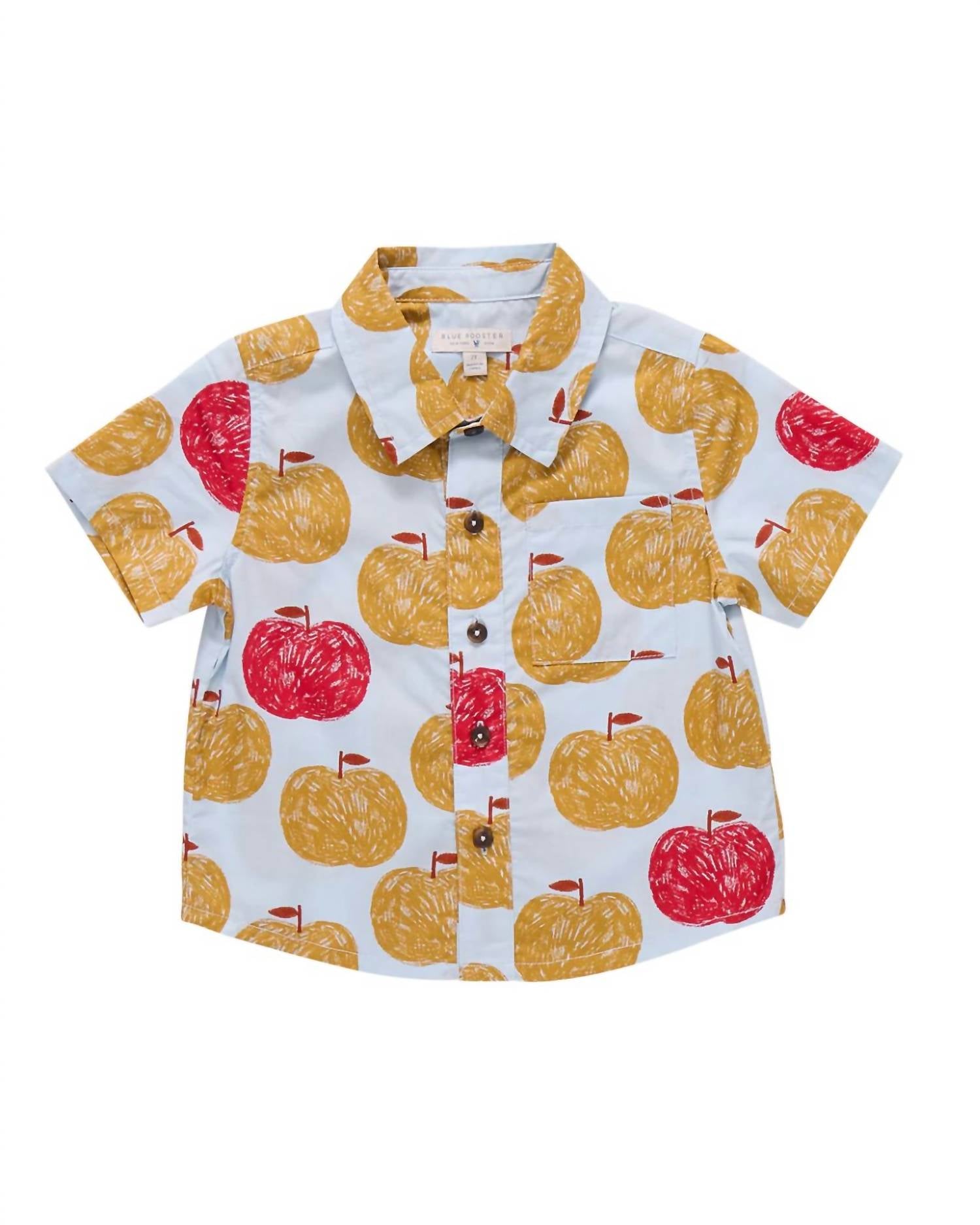 PINK CHICKEN Jack Polo Shirt in gold apples - kids' shirt - alternate view
