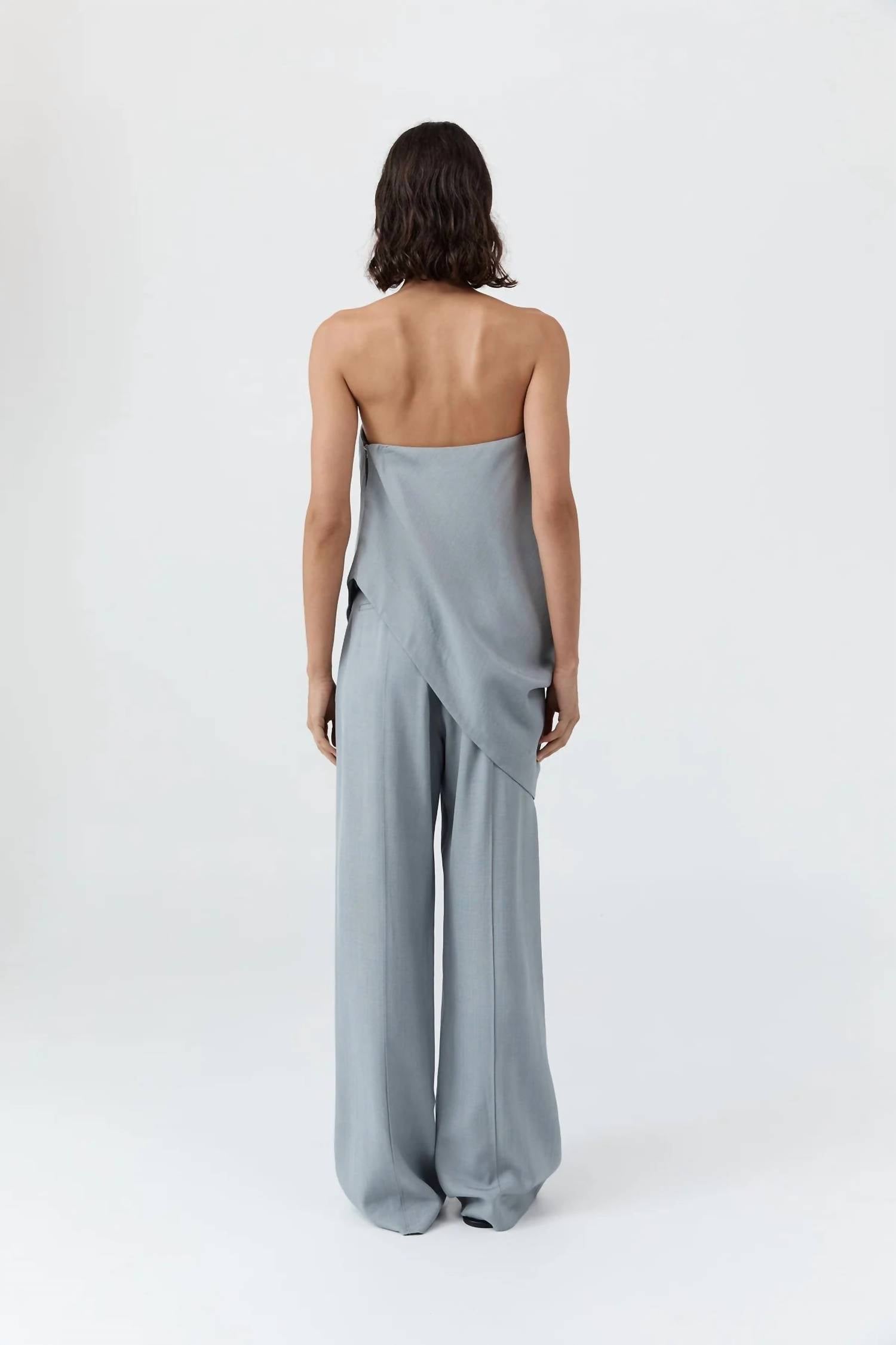 St. Agni - Strapless Asymmetric Drape Top