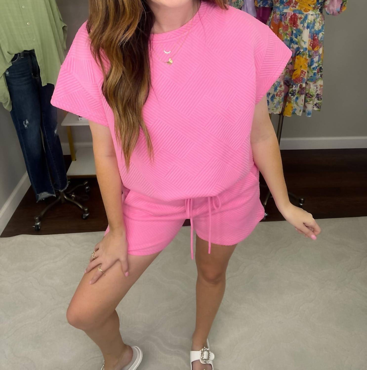 See And Be Seen - Call My Jet Textured Top