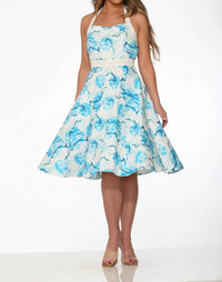 Orchid Bloom - Floral Halter Dress