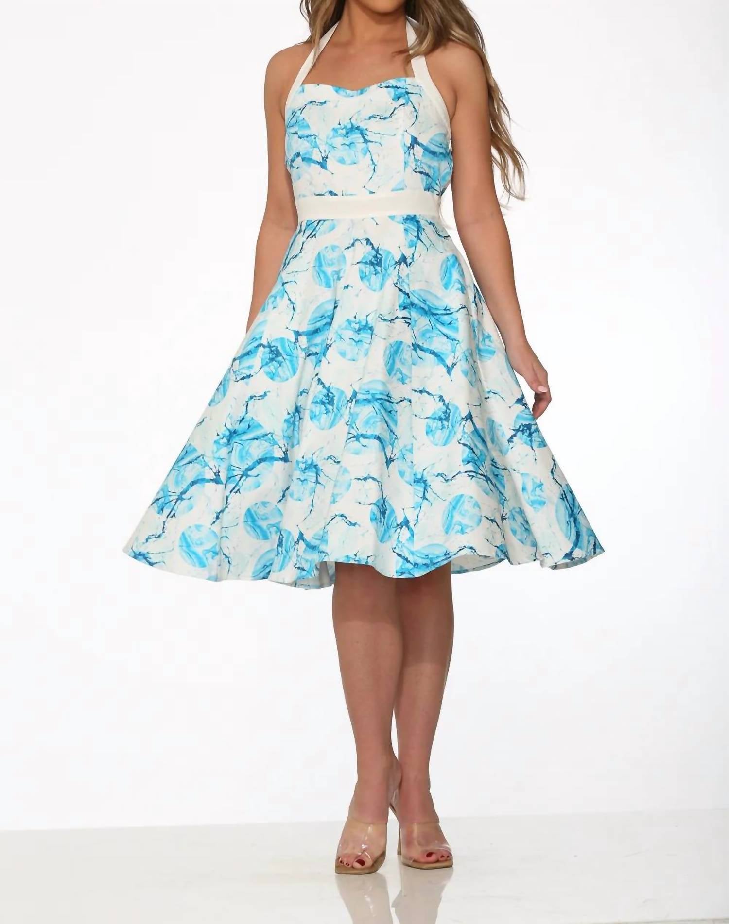 Orchid Bloom - Floral Halter Dress
