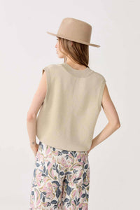 Lanhtropy - Preppy Lurex Knitted Vest