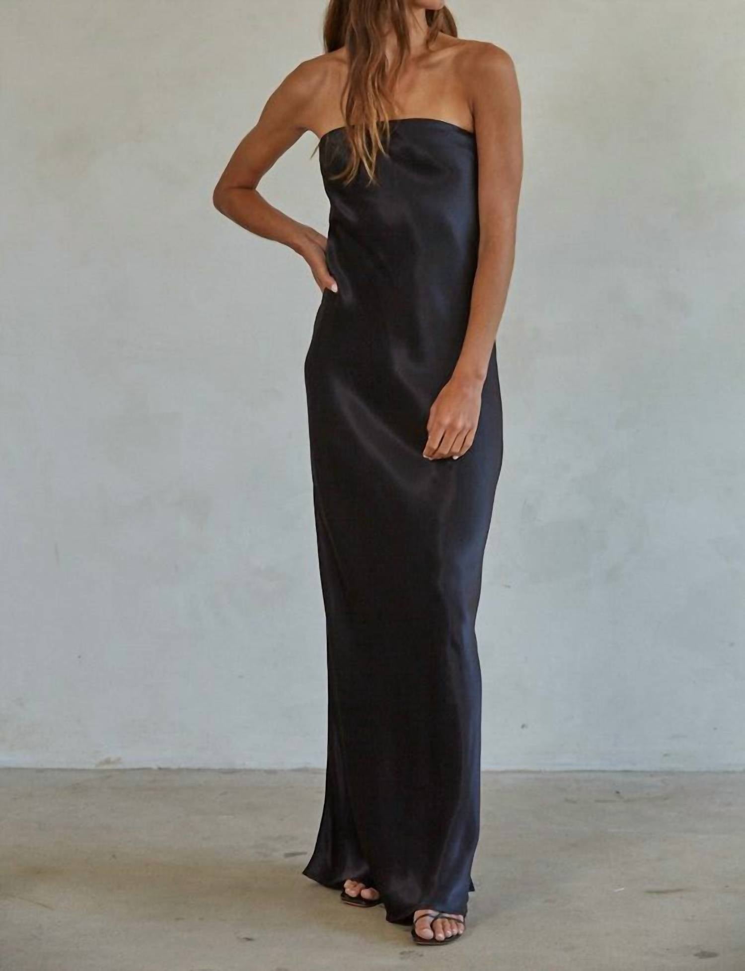 By Together - Satin Tube Strapless Dress