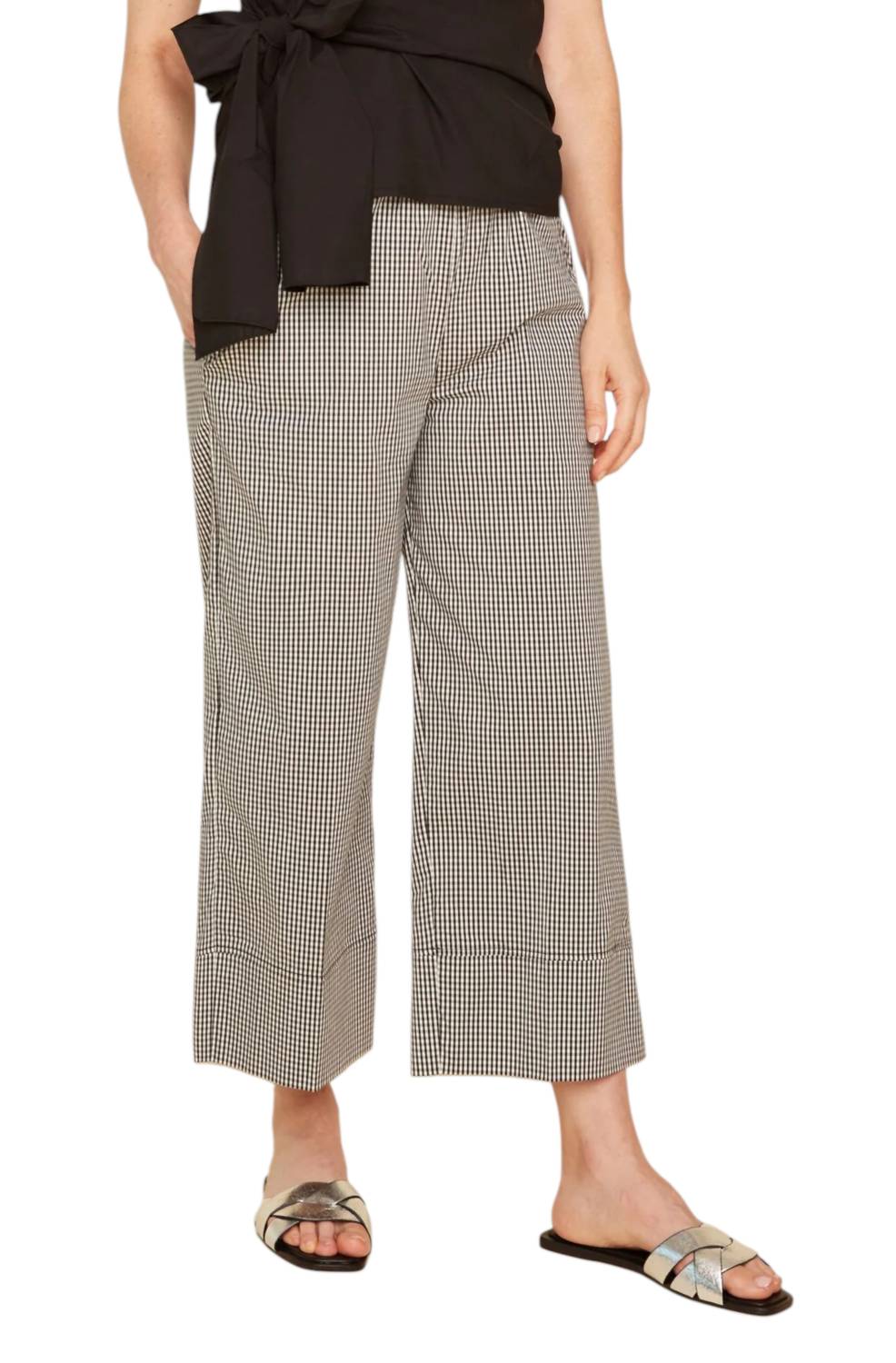 Renuar Look At Me Pant in black white - women's pants