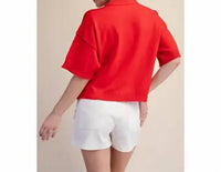 Glam - Selene Short Sleeve Crew Sweater
