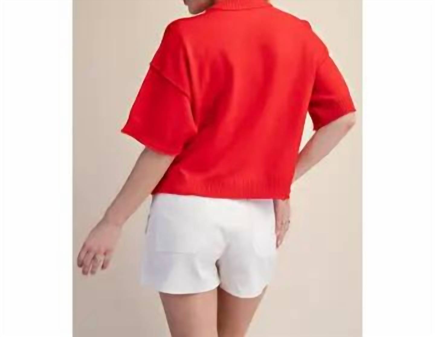 Glam - Selene Short Sleeve Crew Sweater