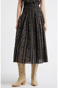 The Great. - Canary Print Midi Skirt