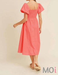 &Merci - Puff Sleeve Midi Dress